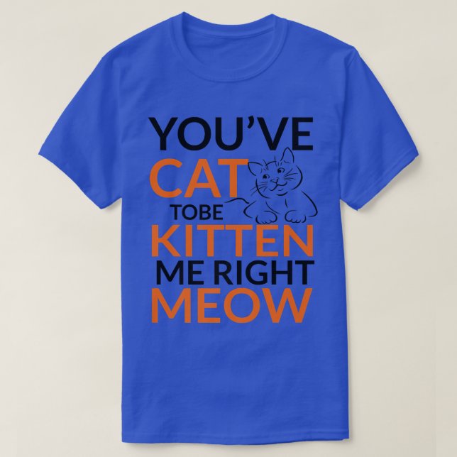 You've Cat To Be Kitten Me Right Meow Cat  Womens  T-Shirt (Design Front)