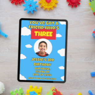 You've Got a Friend Who's 3, picture 3rd Birthday Invitation
