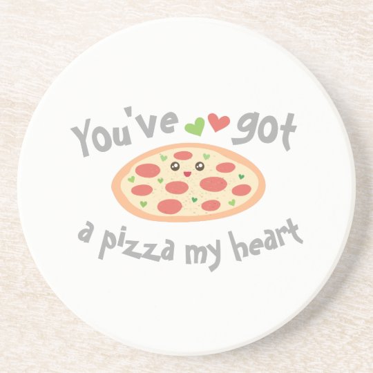 You've Got a Pizza My Heart Cute Funny Love Pun Coaster