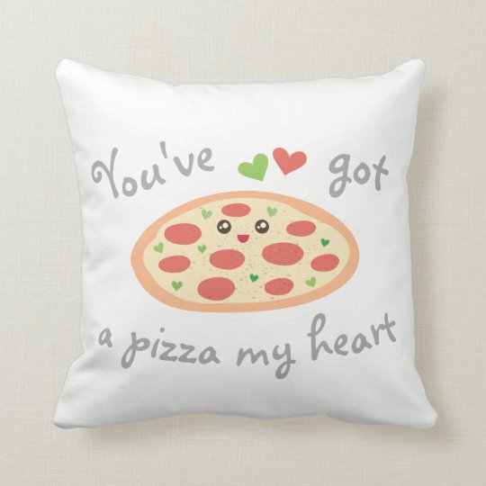 You've Got a Pizza My Heart Cute Funny Love Pun Cushion