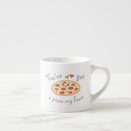 You've Got a Pizza My Heart Cute Funny Love Pun Espresso Cup