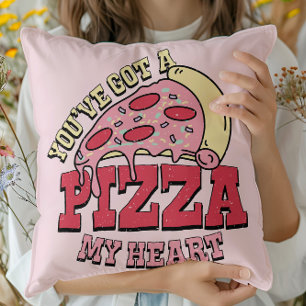 You've Got A Pizza My Heart Cute Valentine Cushion
