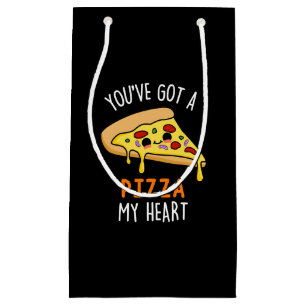 You've Got A Pizza My Heart Pun Dark BG Small Gift Bag