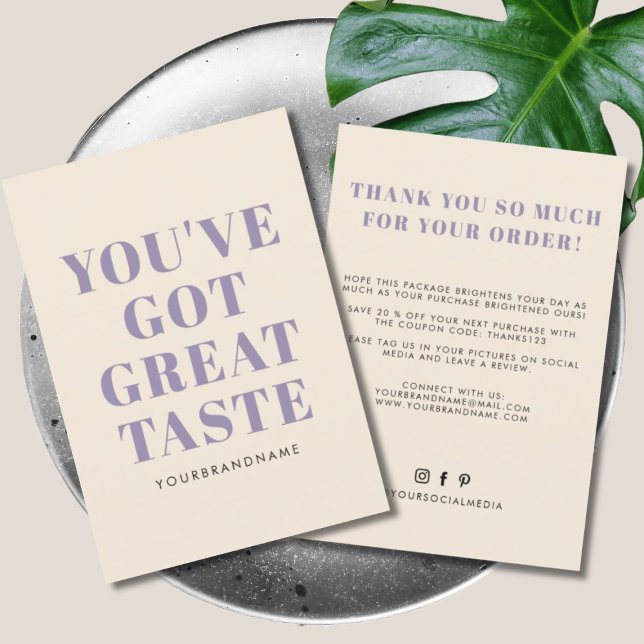 You've got great taste business thank you (Creator Uploaded)