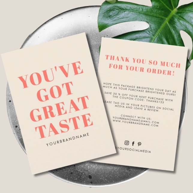 You've got great taste business thank you (Creator Uploaded)
