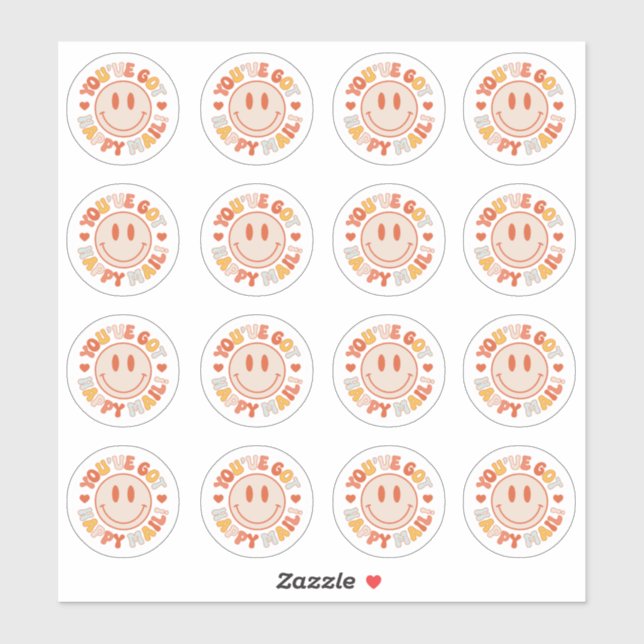 You've Got Happy Mail Groovy Smile Sticker Sheet (Sheet)
