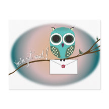 You've got mail with a cute owl Postcard