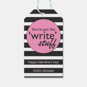 You've got the "write" stuff Valentine's Day Gift Tags
