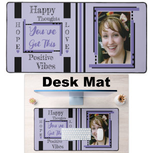 You've got this add photo purple black desk mat