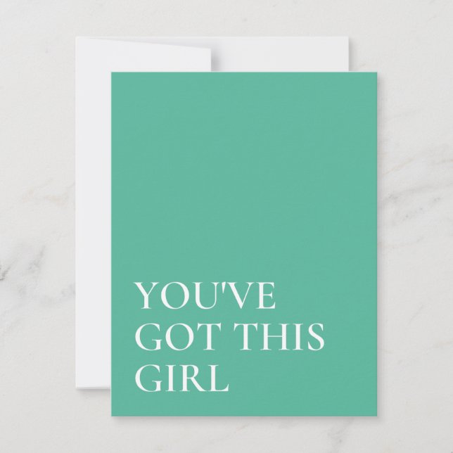 You've Got This Inspirational Quote  Card (Front)