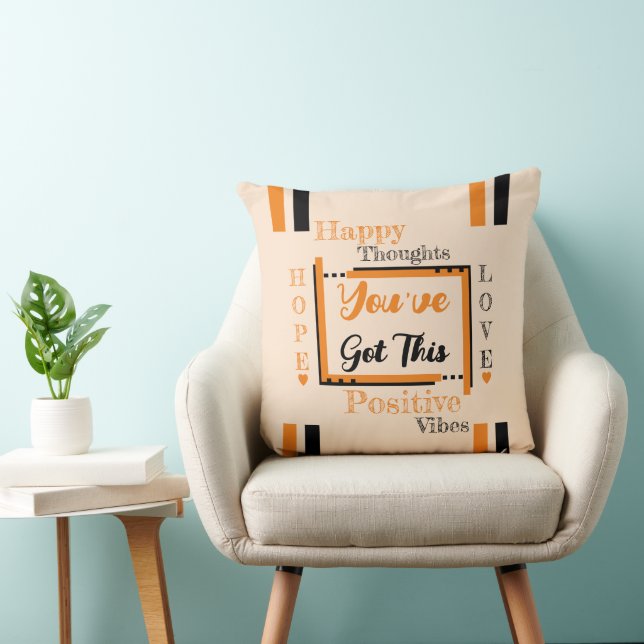 You've got this motivation orange black cushion (Chair)