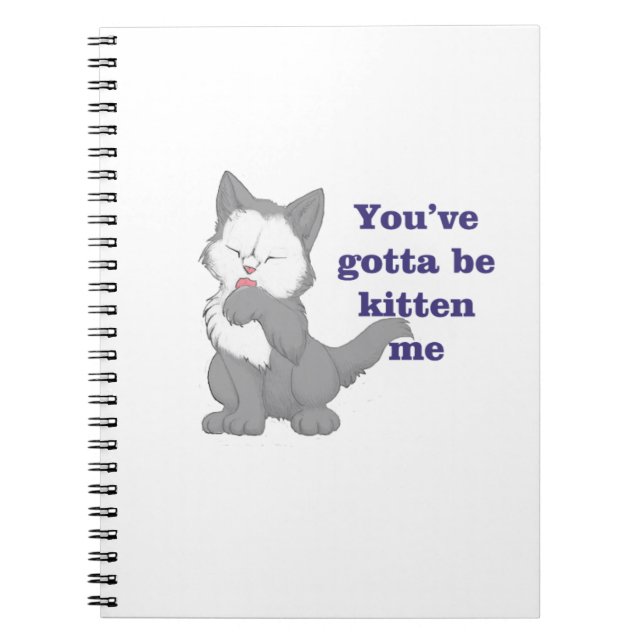 You've gotta be kitten me notebook (Front)