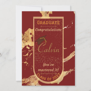 You've Mastered It Marble Graduation Card
