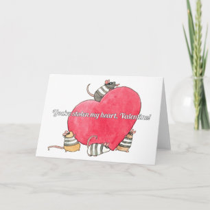 You've stolen my heart, valentine! holiday card