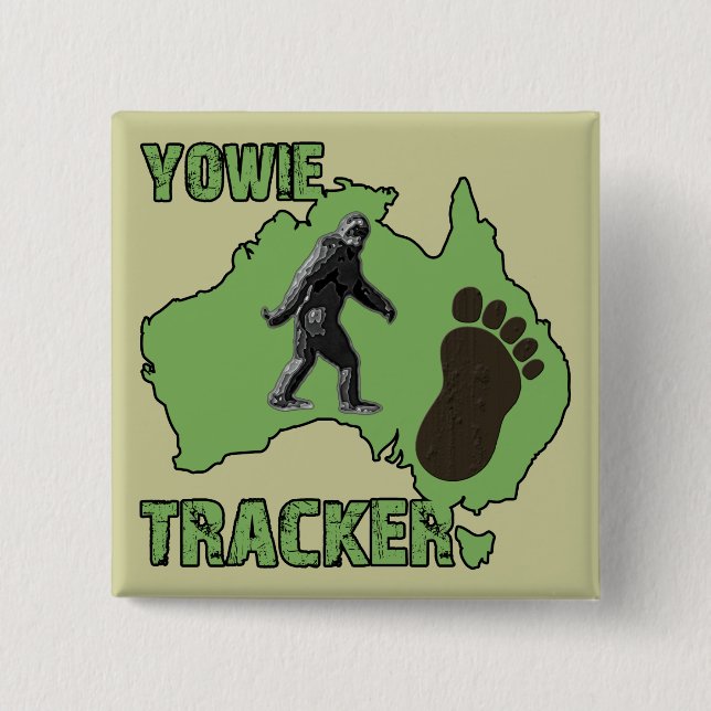 Yowie Tracker 15 Cm Square Badge (Front)