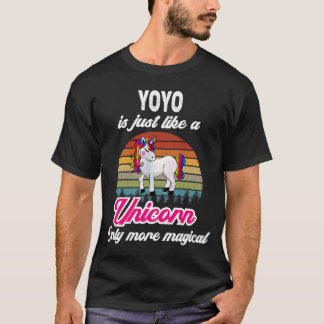 Yoyo Retro Unicorn Vintage Sunset T-Shirt