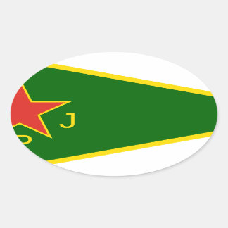 YPJ Flag Oval Sticker