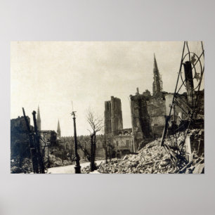 Ypres from Rue de Ville, June 1915 Poster