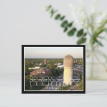 Ypsilanti Michigan Aerial City View Postcard