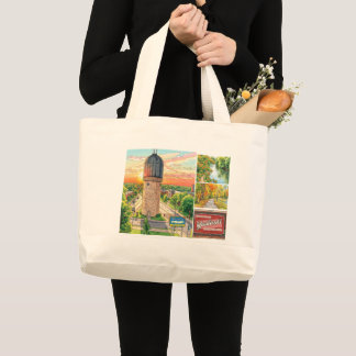 Ypsilanti, Michigan Hand Drawn Style Vector Art Large Tote Bag