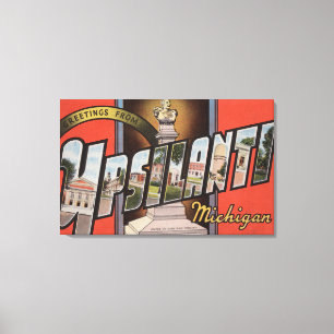 Ypsilanti, Michigan - Large Letter Scenes Canvas Print