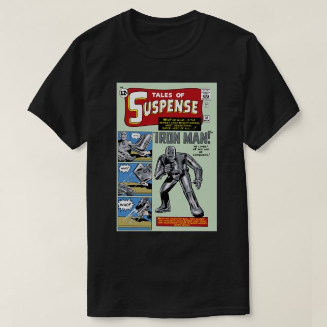 Yron Man Classic Suspense Comic Cover T-Shirt (Design Front)