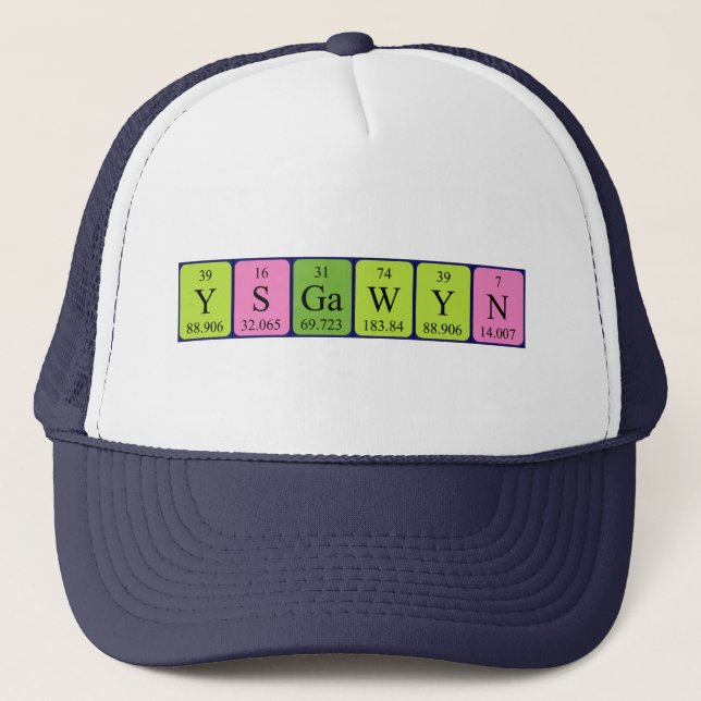 Ysgawyn periodic table name hat (Front)
