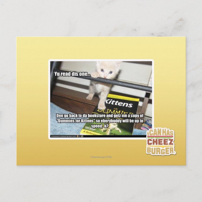 Yu red dis one.. postcard (Front)