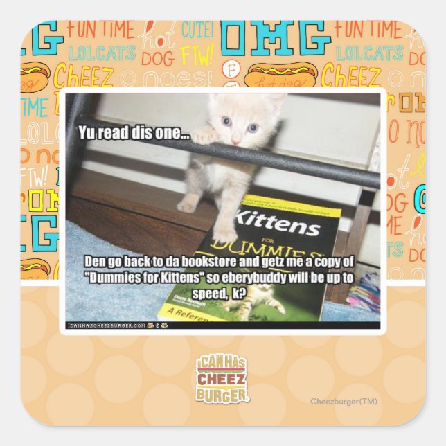 Yu red dis one.. square sticker (Front)