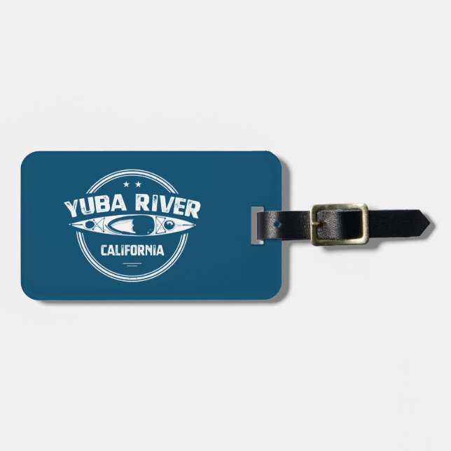 Yuba River California Kayaking Luggage Tag (Front Horizontal)