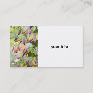 yucca flowers business card