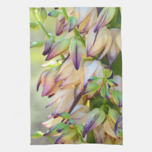 yucca flowers kitchen towel