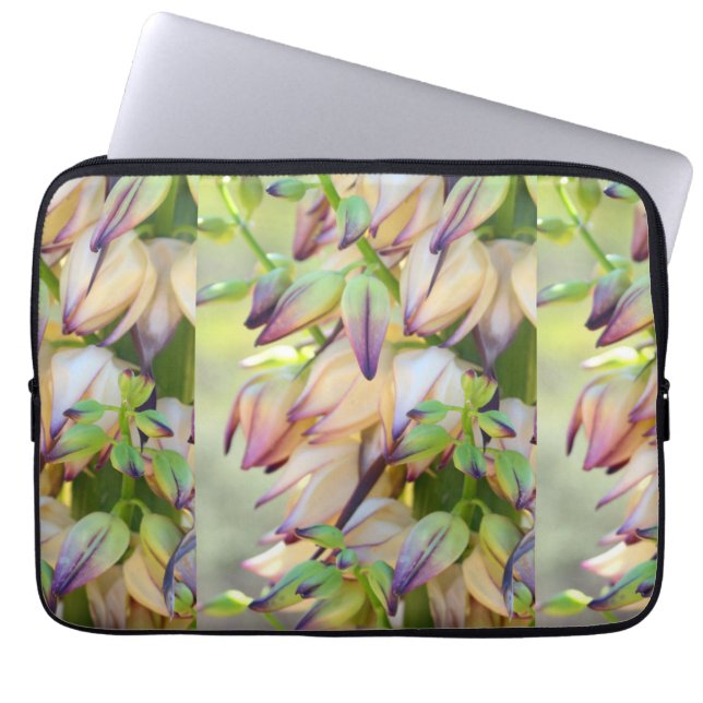 yucca flowers laptop sleeve (Front)