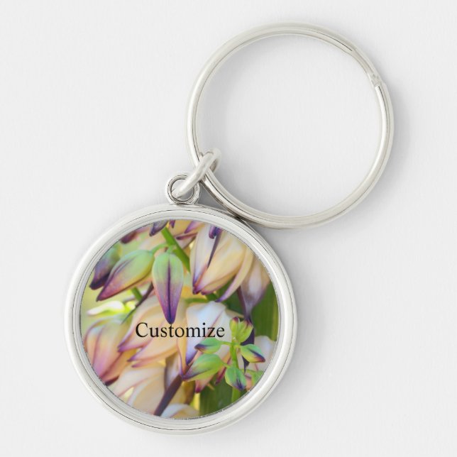 Yucca flowers Thunder_Cove Key Ring (Front)