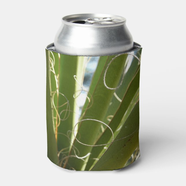 Yucca Leaves Green Nature Photography Can Cooler (Can Front)