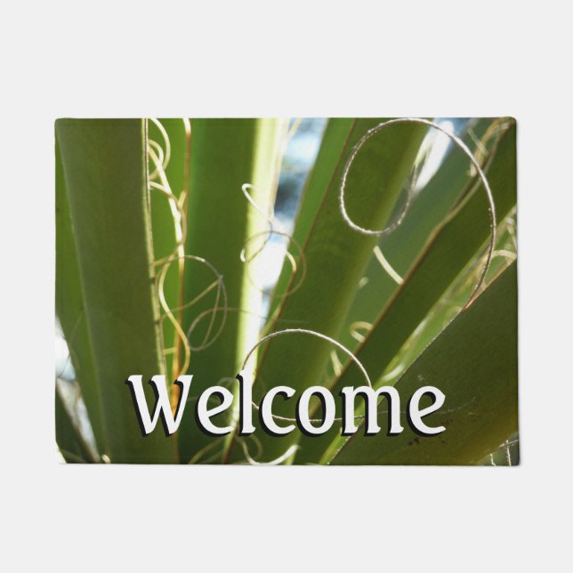 Yucca Leaves Green Nature Photography Doormat (Front)