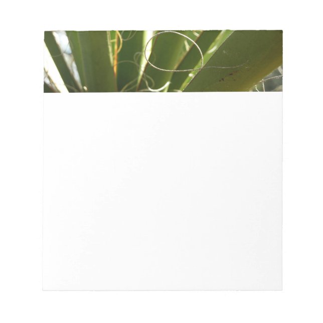 Yucca Leaves Green Nature Photography Notepad (Front)