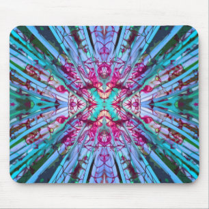 Yucca Op Art in Turquoise Mouse Mat
