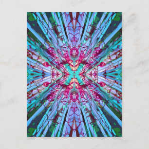 Yucca Op Art in Turquoise Postcard