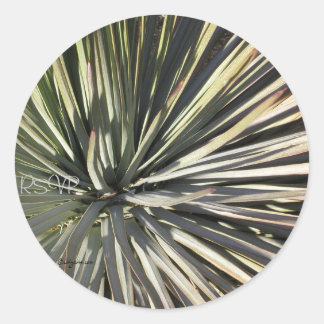 Yucca Radial RSVP Wedding Seals Sticker