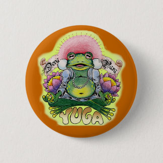 Yuga frog 6 cm round badge