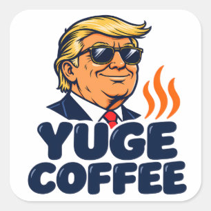 YUGE Coffee Sunglasses Square Sticker