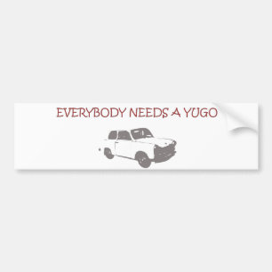YUGO BUMPER STICKER
