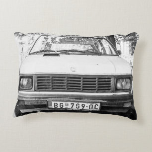 Yugo, old yugoslavian car decorative cushion