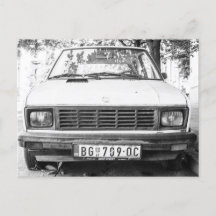 Yugo, old yugoslavian car luggage