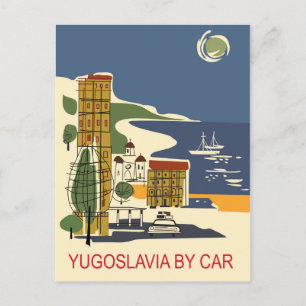 Yugoslavia by car postcard