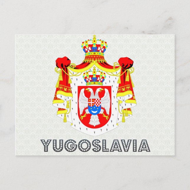 Yugoslavia Coat of Arms Postcard (Front)