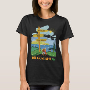 Yugoslavia Couple Mountains Blue Travel T-Shirt