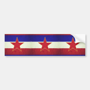 Yugoslavia flag bumper sticker