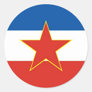 yugoslavia flag classic round sticker